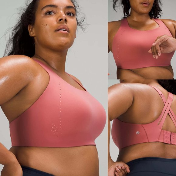 NEW Lululemon Air Support Sports Bra High Support Brier Rose Pink Puff $98 36DDD - Picture 2 of 10